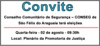 02/07/2017 - Conselho Comunitário de Segurança – CONSEG de São Félix do Araguaia terá eleições, saiba como participar e ajudar na luta  